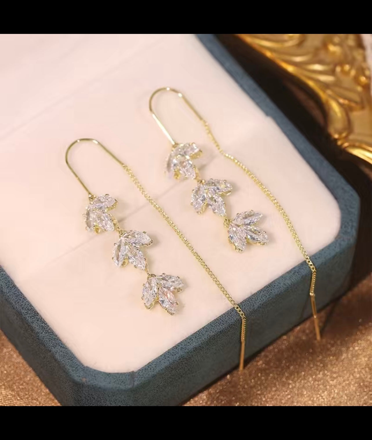 Leaf Tassel Earrings