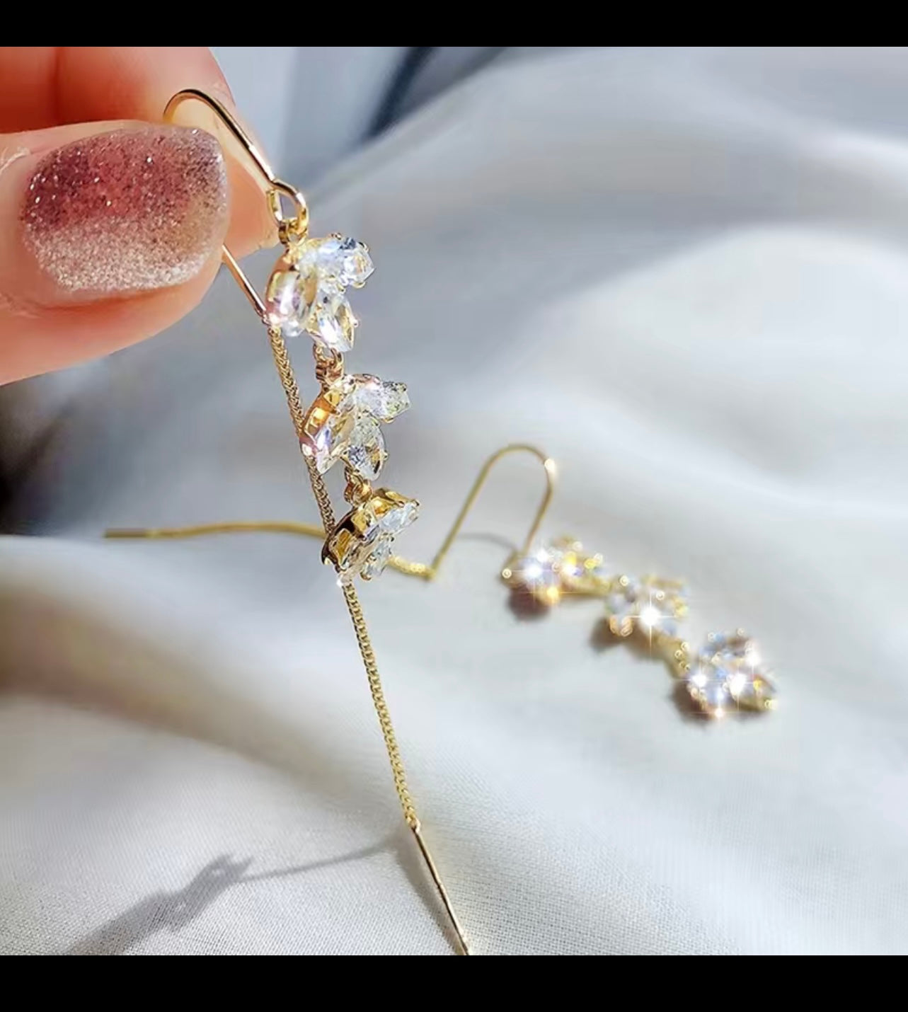 Leaf Tassel Earrings