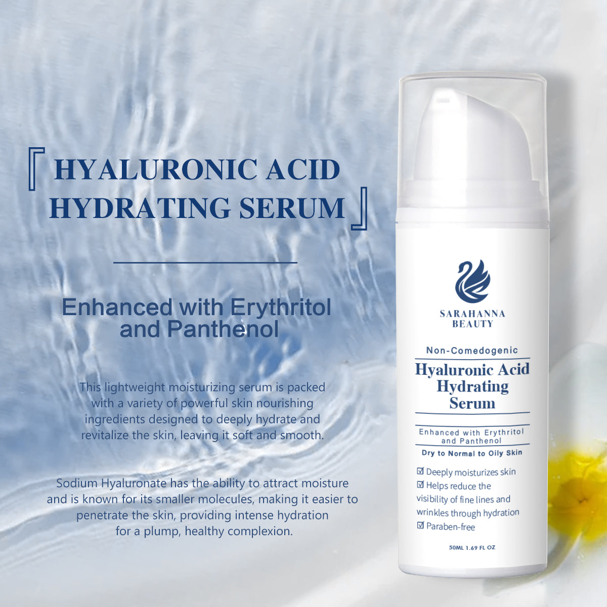 Sarahanna Beauty Hyaluronic Acid Hydrating Serum 50mL