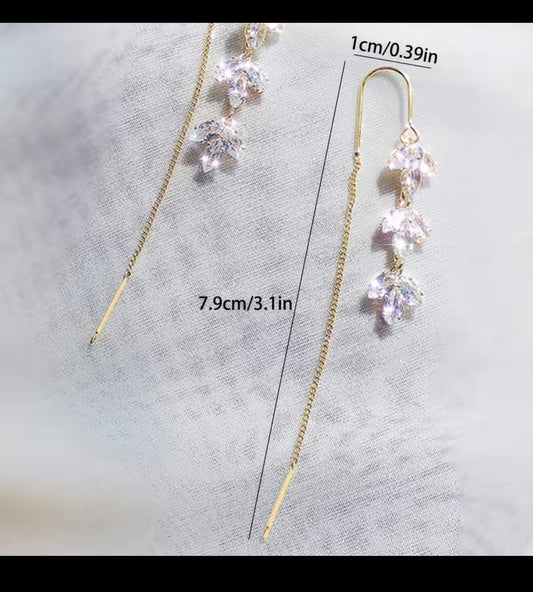 Leaf Tassel Earrings